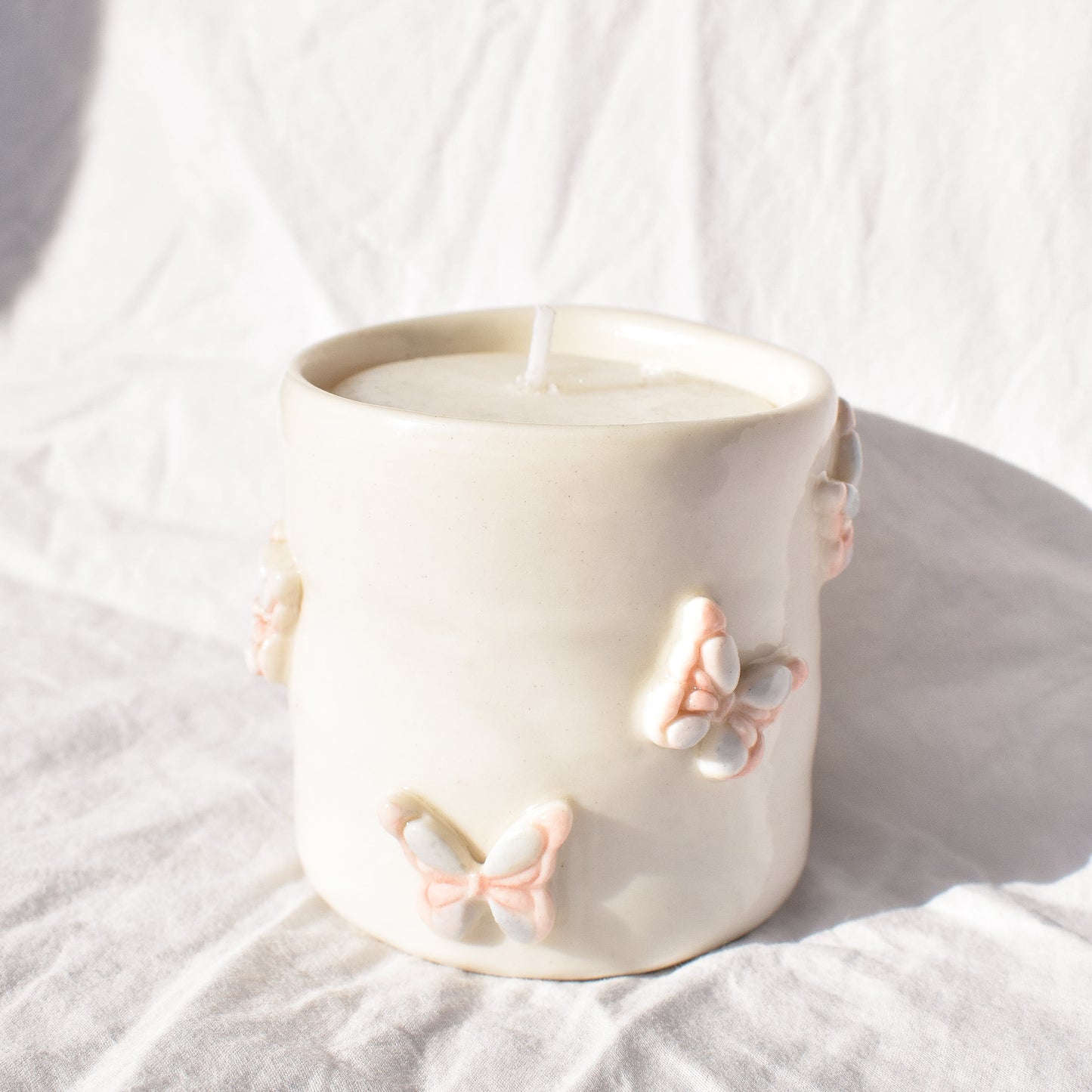 Orange Blossom Butterfly Candle