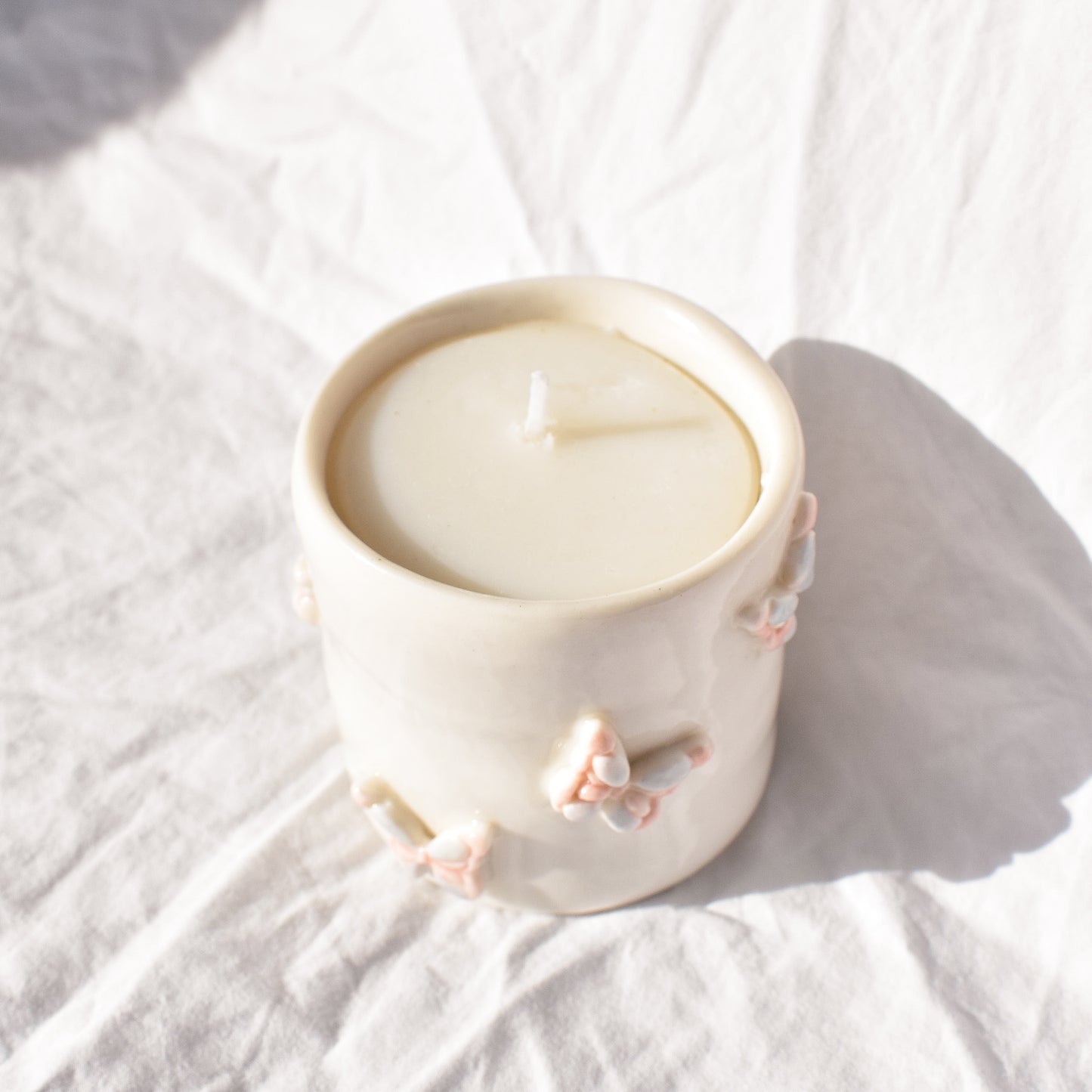 Orange Blossom Butterfly Candle